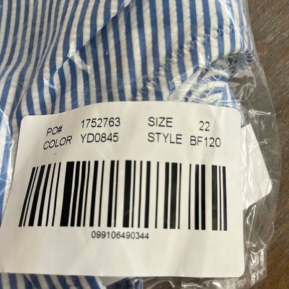 J Crew Swimsuit Size 22 Ruched one-shoulder one-piece in seersucker - Picture 6 of 6